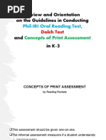 Guidelines in Conducting Phil IRI Dolch Concept of Print Assessment