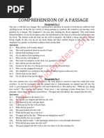 9th Class English Comprehension Notes Solved