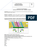 Tenga en Cuenta La Posición de Los Dedos en El Teclado