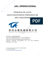 Manual Operacional: Máquina de Corte Semi-Automática Hidráulica de Alta Velocidade