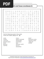 Super Teacher Worksheets Acid and Base Wordsearch