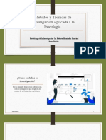 Métodos y Técnicas de Investigación Aplicada A La Psicologia