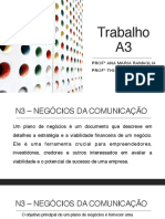 Trabalho Negócios Da Comunicação Plano de Negócios