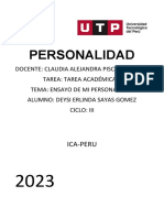 Tarea Academica 2 Personalidad