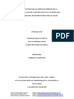 Fortalecimiento de La Comercializacion de Medianos Productores Del Municipio Pueblo Bello Cesar