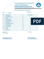 Daftar Hadir Peserta Ujian Akhir Semester 1