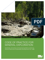 Code of Practice For Mineral Exploration