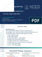 Module 2 - Threshold Voltage and Body Effect