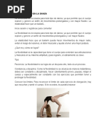 La Flexibilidad en La Danza