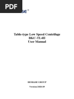 BIOBASE Table-Type Low Speed Centrifuge BKC-TL4II User Manual 202009