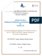 Actividades de Mediación Pedagógica Análisis Escrito. Mayra Valdés