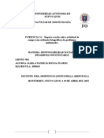 EVIDENCIA 3.1 - Reporte Escrito Sobre Actividad de Campo (Con Evidencia Fotográfica) de Problemas Ambientales