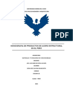 Monografia de Productos de Acero Estructural en El Perú