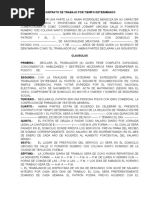 Contrato de Trabajo Determinado