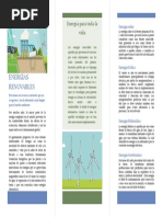 Folleto Del Medio Ambiente y Energia Renovable