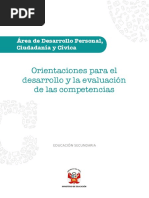 Orientaciones para El Desarrollo y La Evaluación de Las Competencias. Área de Desarrollo Personal, Ciudadanía y Cívica