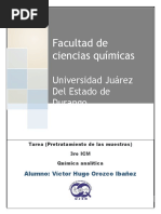 Tarea de Pretratamiento de Muestras