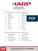 Worksheet 8 Measurement