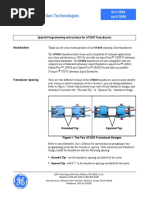 Sensing & Inspection Technologies: Special Programming Instructions For UTXDR Transducers