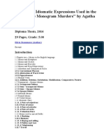 Analysis of Idiomatic Expressions Used in The Novel The Monogram Murders by Agatha Christie