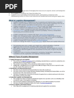 Logistics MGT (SCM U4)