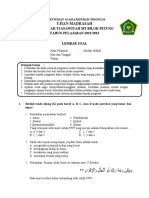 Soal UM MTs - Akidah Akhlak