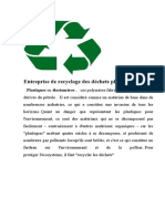 Entreprise de Recyclage Des Déchets Plastiques: Plastiques Ou Élastomères, Ces Polymères Fabriqués Sont L'un Des