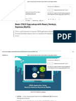 Basic CRUD App Setup With React, Node - JS, Express, MySQL - by Arijit Chowdhury - Medium