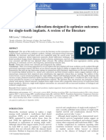 Australian Dental Journal - 2011 - Lewis - Prosthodontic Considerations Designed To Optimize Outcomes For Single Tooth