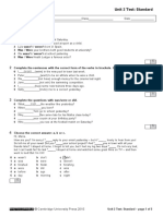 Unit 2 - Standard Test, Customisable