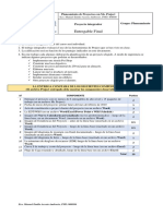 Rúbrica Trabajo Final MS Project - para Proyectos