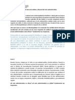 Casos para La Tarea de Validez y Eficacia Del Acto Administrativo