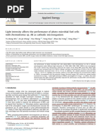 Yi-Cheng Wu DKK (2014) Light Intensity Affects The Performance of Photo Microbial Fuel Cells With Desmodesmus Sp. A8 As Cathodic Microorganism