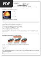 Atividade Avaliativa Placas Tectônicas