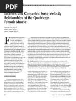 Eccentric and Concentric Force-Velocity Relationships of The Quadriceps Femoris Muscle