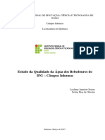 Estudo Da Qualidade Da Água Dos Bebedouros Do IFG - Cãmpus Inhumas