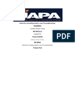 Derecho Constitucional y Sus Procedimientos Trabajo Final .