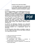 Características de La Entrevista Clínica.