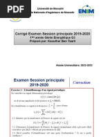 Corrigé Examen 2019-2020 Session-Principale