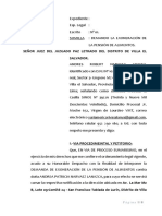 Demanda de Exoneracion de Pago de Pension de Alimentos