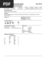 Product Data Sheet OK 75.75: E 'Manual Metal-Arc Welding' ESAB Perstorp AB Sweden