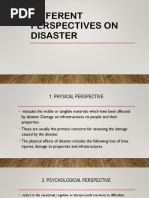 Different Perspectives On Disaster