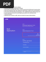 Application Form For New Bulk User