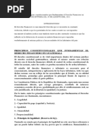 Principios Constitucionales Que Fundamentan El Derecho Financiero en Guatemala