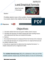 C9a Masses and Empirical Formula