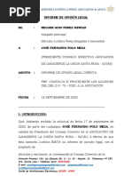 Informe de Opinion Legal Asociación Ganadera La Unión