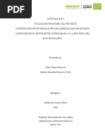 Actividad Eje 4 - Administración y Evaluación Financiera - Evaluacion Financiera Del Proyecto