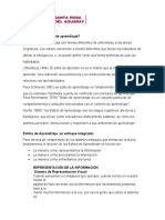 Psicopedagogia Ii ¿Qué Son Los Estilos de Aprendizaje?