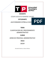 Clasificación Del Procedimiento Administrativo