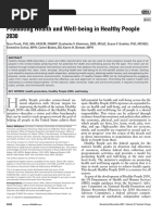 Promoting Health and Well Being in Healthy People.8